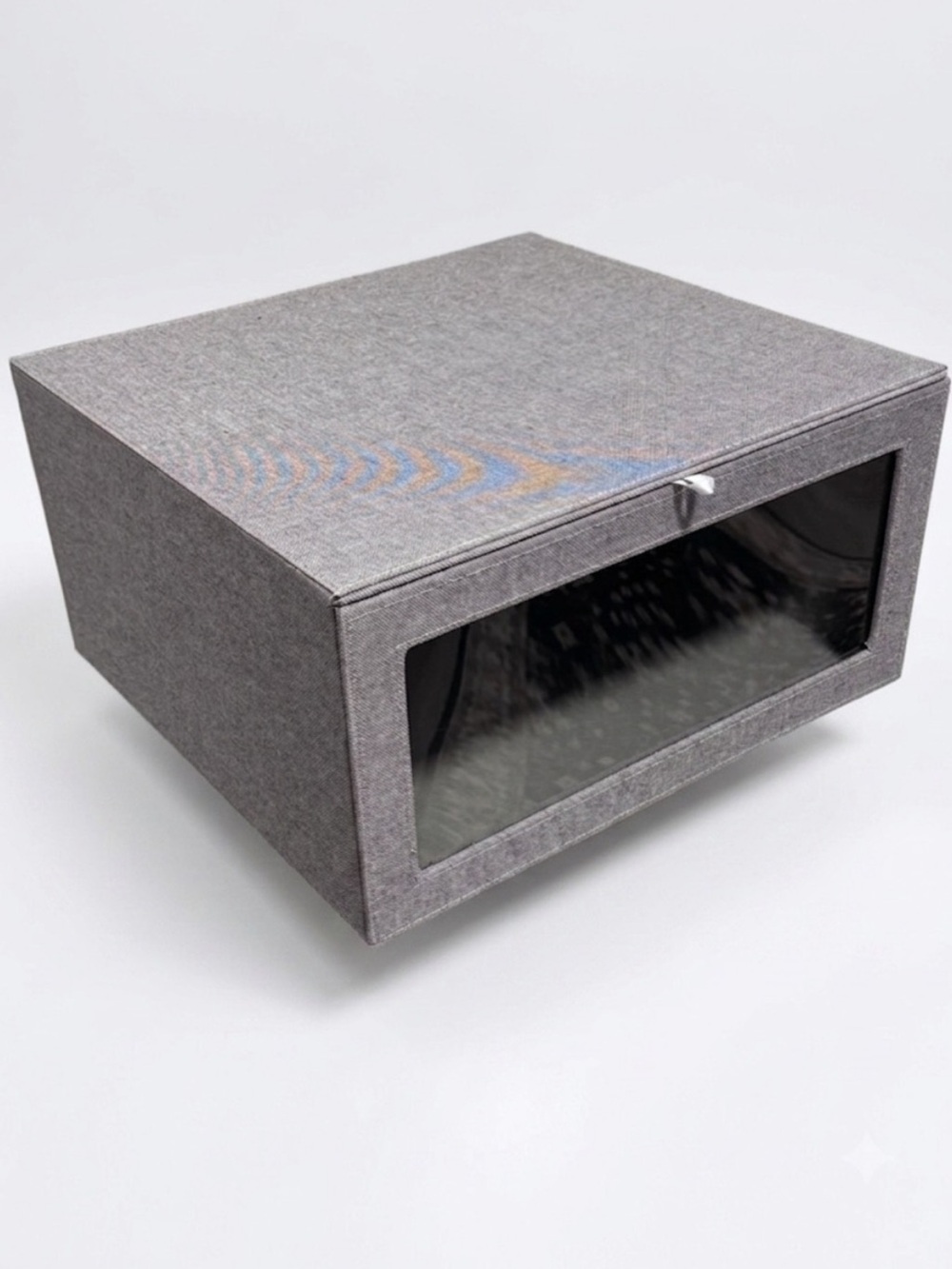 Cambridge Drop-Front Sweater Box in Grey - The Container Store EUC